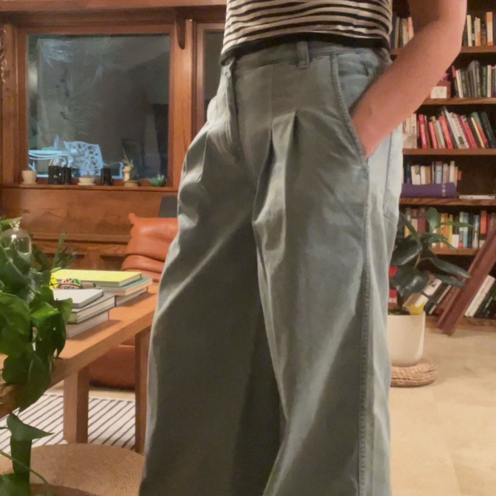 Ulla Johnson Wide-Leg Light Blue Denim Pants Size 8 - Picture 4 of 7